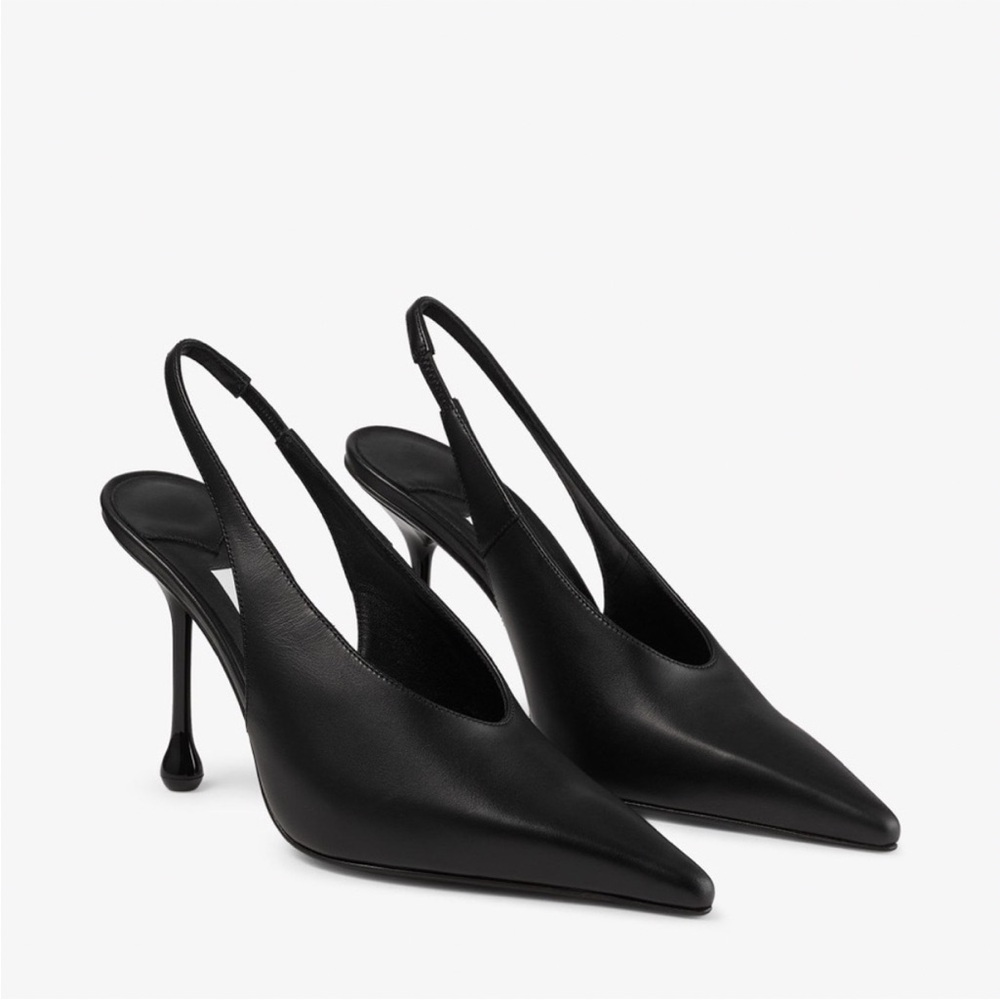 EUC Jimmy Choo Isa 95MM Leather Slingback Pumps $975 38.5 - Picture 3 of 12